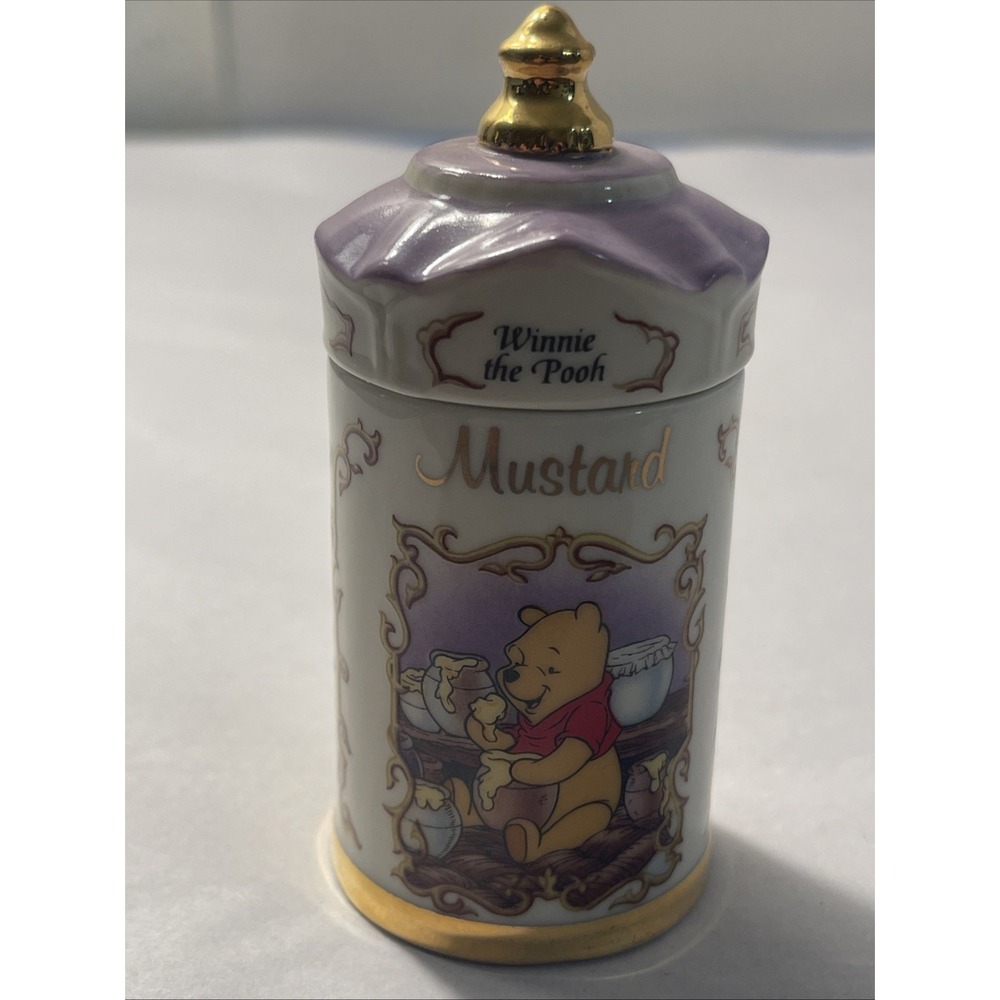 Disney Spice Jar Collection Winnie the Pooh Mustard Jar 1995 Lenox Porcelain - Picture 3 of 16